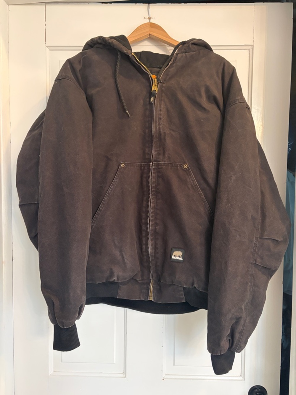 Men's Vintage Berne Hooded Work Jacket Size XL